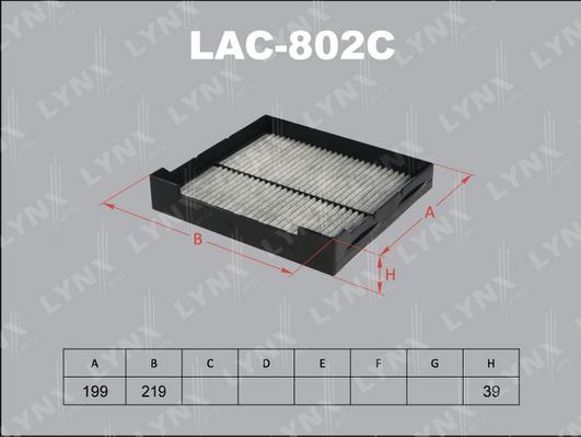 LYNXauto LAC-802C - Filtr, daxili hava furqanavto.az