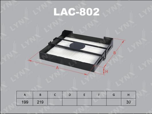 LYNXauto LAC-802 - Filtr, daxili hava furqanavto.az