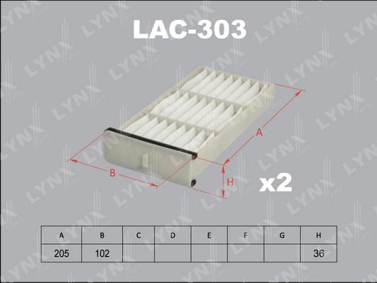 LYNXauto LAC-303 - Filtr, daxili hava furqanavto.az
