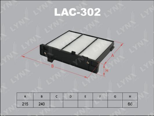 LYNXauto LAC-302 - Filtr, daxili hava furqanavto.az
