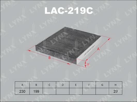 LYNXauto LAC-219C - Filtr, daxili hava furqanavto.az