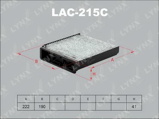 LYNXauto LAC-215C - Filtr, daxili hava furqanavto.az