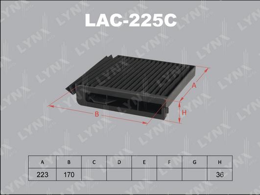 LYNXauto LAC-225C - Filtr, daxili hava furqanavto.az