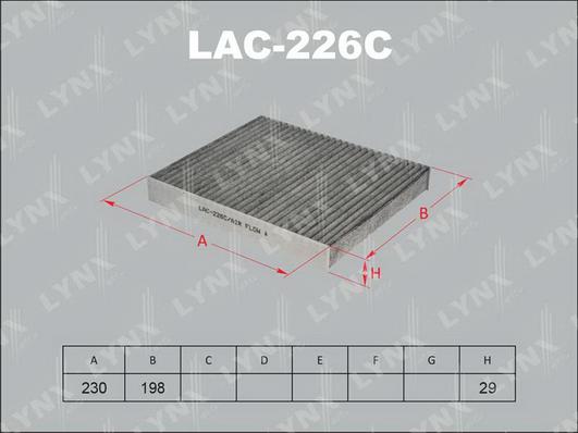 LYNXauto LAC-226C - Filtr, daxili hava furqanavto.az