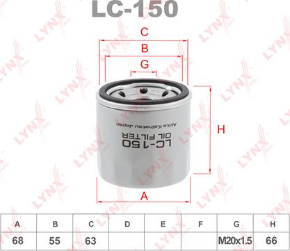 LYNXauto LC-150 - Yağ filtri furqanavto.az