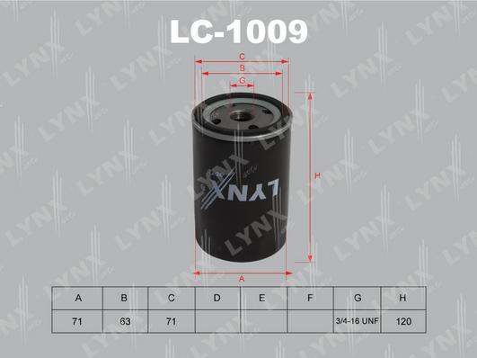 LYNXauto LC-1009 - Yağ filtri furqanavto.az
