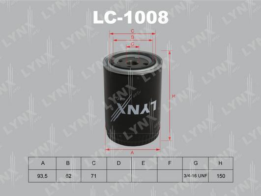 LYNXauto LC-1008 - Yağ filtri furqanavto.az