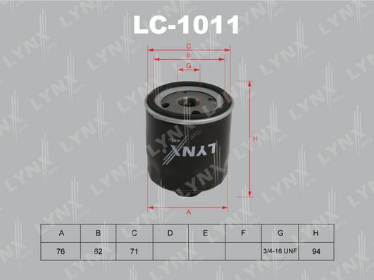 LYNXauto LC-1011 - Yağ filtri furqanavto.az
