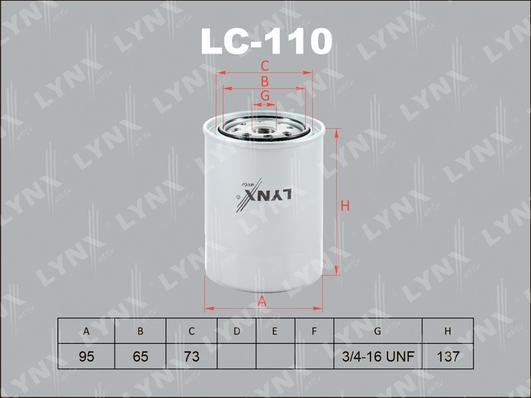 LYNXauto LC-110 - Yağ filtri furqanavto.az