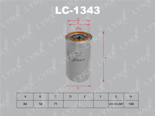 LYNXauto LC-1343 - Yağ filtri furqanavto.az