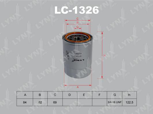 LYNXauto LC-1326 - Yağ filtri furqanavto.az