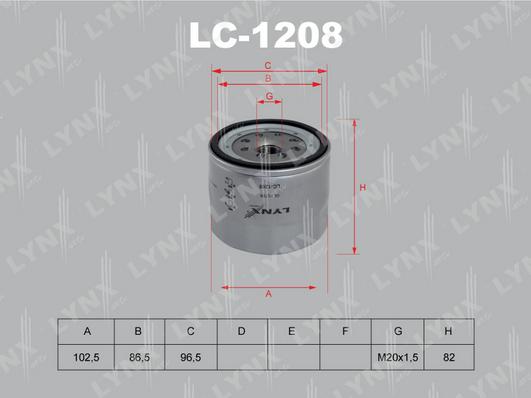 LYNXauto LC-1208 - Yağ filtri furqanavto.az
