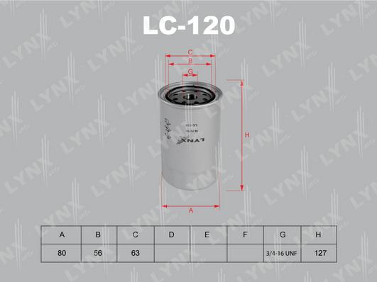 LYNXauto LC-120 - Yağ filtri furqanavto.az