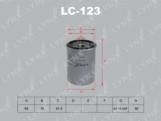 LYNXauto LC-123 - Yağ filtri furqanavto.az