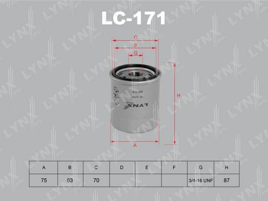 LYNXauto LC-171 - Yağ filtri furqanavto.az