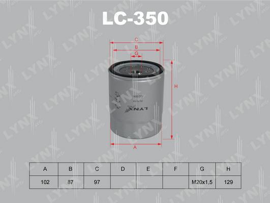 LYNXauto LC-350 - Yağ filtri furqanavto.az