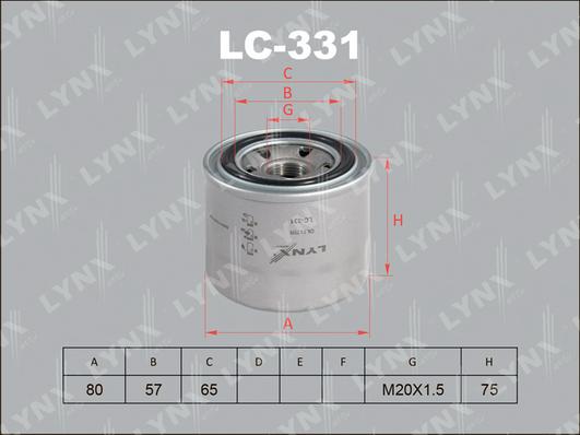 LYNXauto LC-331 - Yağ filtri furqanavto.az