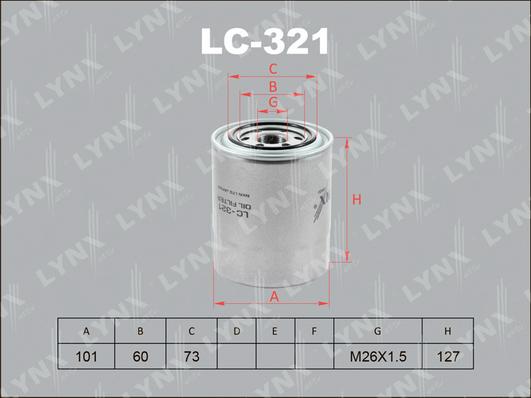 LYNXauto LC-321 - Yağ filtri furqanavto.az