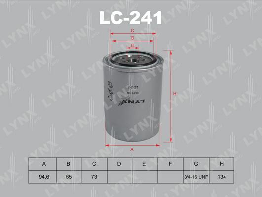 LYNXauto LC-241 - Yağ filtri furqanavto.az