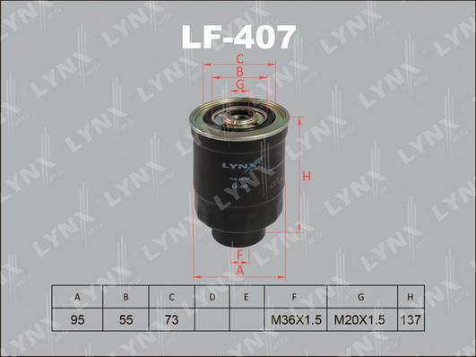LYNXauto LF-407 - Yanacaq filtri furqanavto.az
