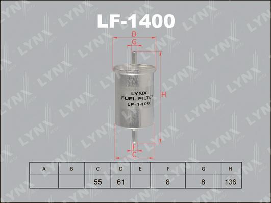 LYNXauto LF-1400 - Yanacaq filtri furqanavto.az