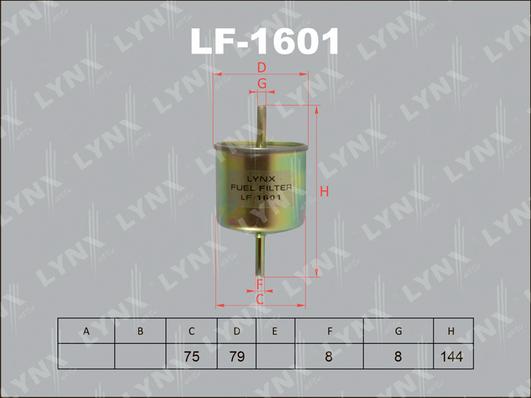 LYNXauto LF-1601 - Yanacaq filtri furqanavto.az