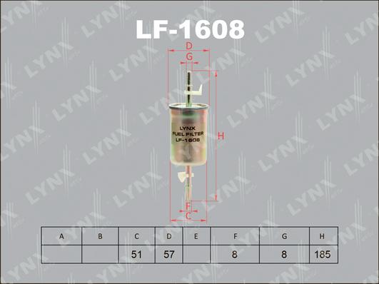 LYNXauto LF-1608 - Yanacaq filtri furqanavto.az