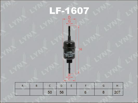 LYNXauto LF-1607 - Yanacaq filtri furqanavto.az