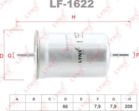 LYNXauto LF-1622 - Yanacaq filtri furqanavto.az