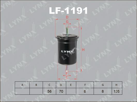 LYNXauto LF-1191 - Yanacaq filtri furqanavto.az