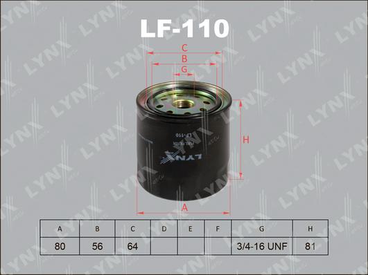 LYNXauto LF-110 - Yanacaq filtri furqanavto.az