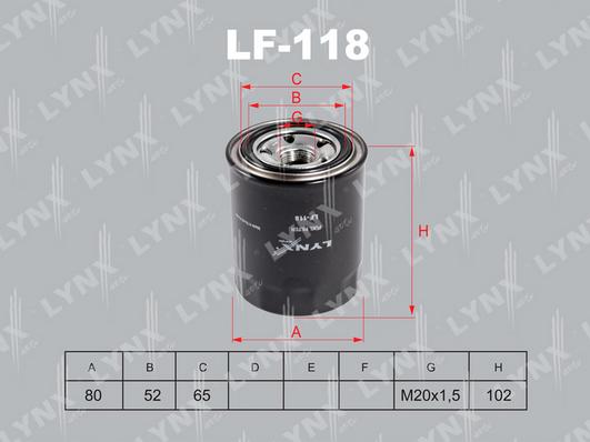 LYNXauto LF-118 - Yanacaq filtri furqanavto.az