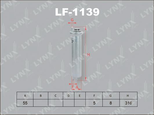LYNXauto LF-1139 - Yanacaq filtri furqanavto.az