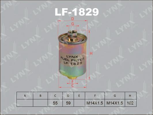LYNXauto LF-1829 - Yanacaq filtri furqanavto.az
