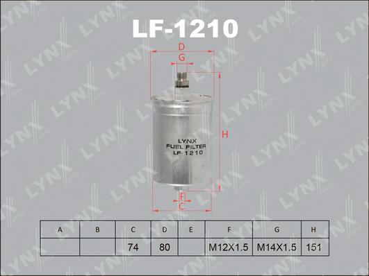 LYNXauto LF-1210 - Yanacaq filtri furqanavto.az