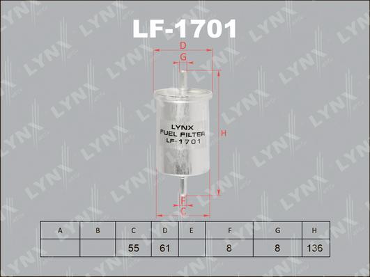 LYNXauto LF-1701 - Yanacaq filtri furqanavto.az