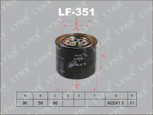LYNXauto LF-351 - Yanacaq filtri furqanavto.az