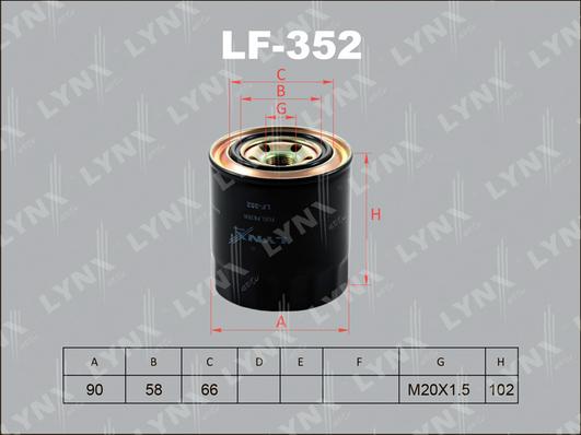 LYNXauto LF-352 - Yanacaq filtri furqanavto.az