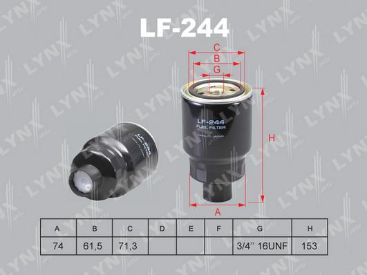 LYNXauto LF-244 - Yanacaq filtri furqanavto.az