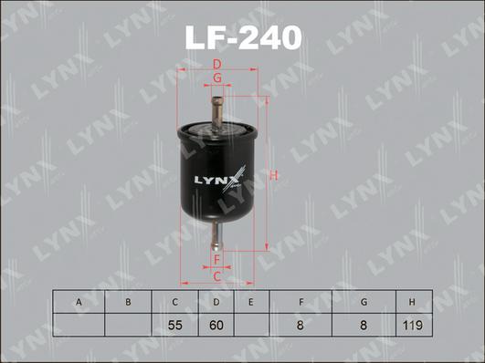 LYNXauto LF-240 - Yanacaq filtri www.furqanavto.az