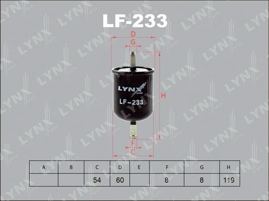 LYNXauto LF-233 - Yanacaq filtri furqanavto.az