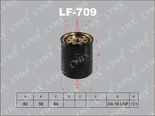 LYNXauto LF-709 - Yanacaq filtri furqanavto.az