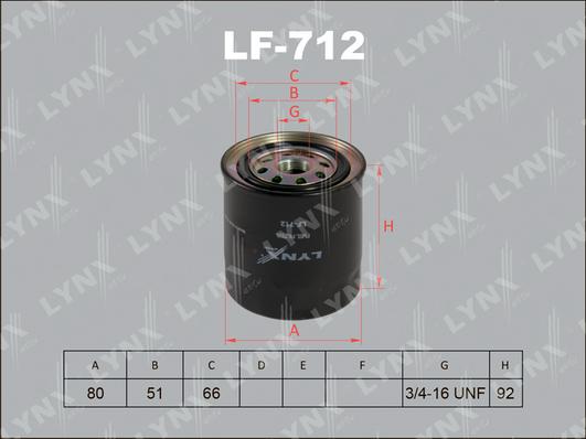 LYNXauto LF-712 - Yanacaq filtri furqanavto.az
