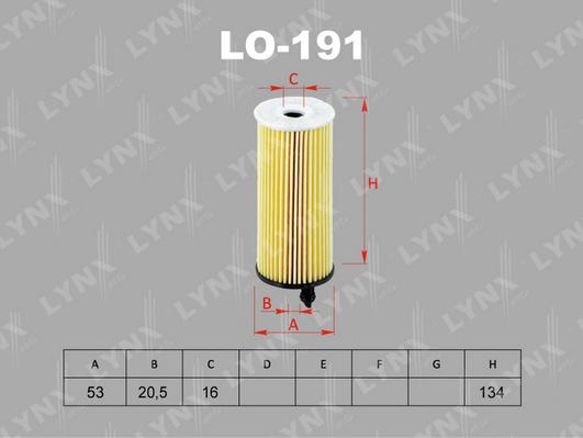 LYNXauto LO-191 - Yağ filtri furqanavto.az