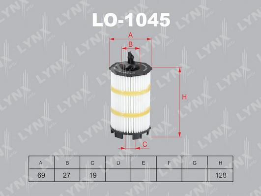 LYNXauto LO-1045 - Yağ filtri furqanavto.az