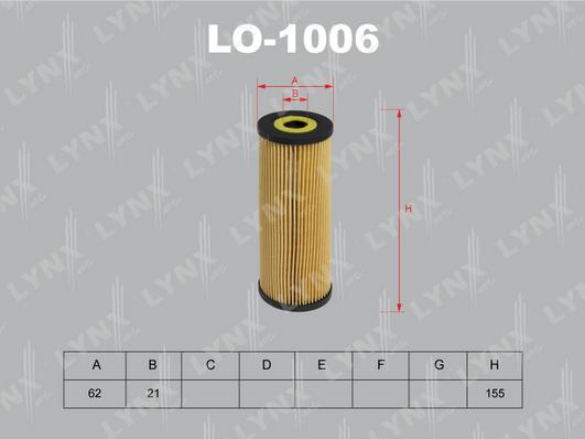 LYNXauto LO-1006 - Yağ filtri furqanavto.az