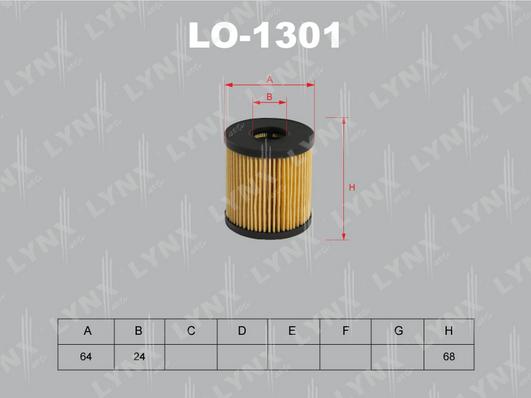 LYNXauto LO-1301 - Yağ filtri furqanavto.az