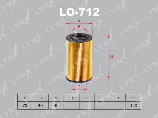 LYNXauto LO-712 - Yağ filtri furqanavto.az