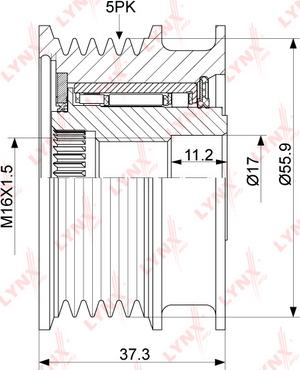 LYNXauto PA-1083 - Kasnak, alternator, sərbəst dönərli mufta furqanavto.az