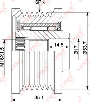 LYNXauto PA-1145 - Kasnak, alternator, sərbəst dönərli mufta furqanavto.az